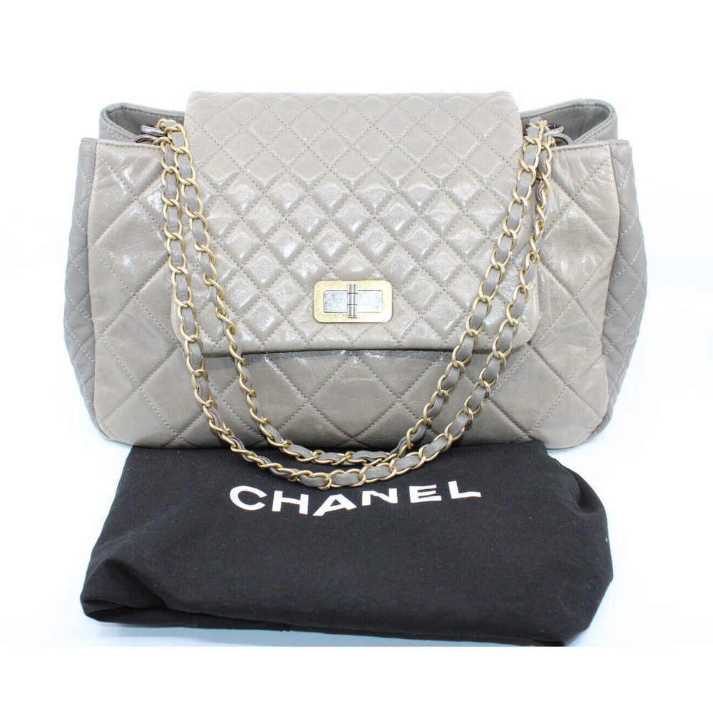 CHANEL Glazed Crinkled Mademoiselle Reissue East West Flap Trapeze 2.55 2011